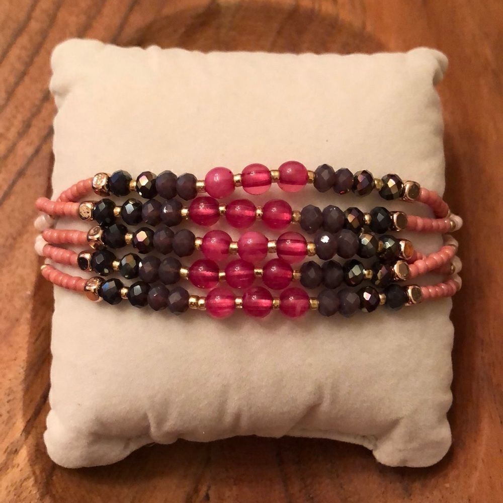 Gennaro | Multi Strand Beaded Bracelet | 7” Adjustable